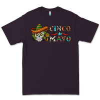 Plum cinco de mayo skull Premium Tee - BarkalooDesign
