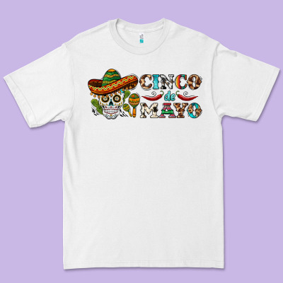 Cinco De Mayo Skull Premium Tee Designed By Barkaloodesign