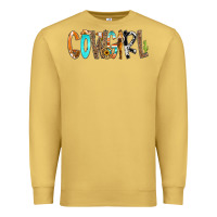 Antique Gold Cowgirl Min Premium Sweatshirt - CowCowDesign