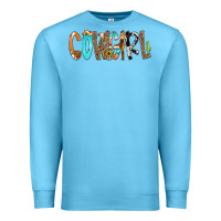 Ocean Blue Cowgirl Min Premium Sweatshirt - CowCowDesign