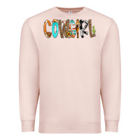 Pale Pink Cowgirl Min Premium Sweatshirt - CowCowDesign