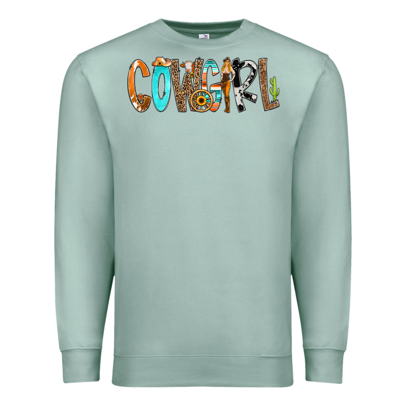 Cowgirl Min Premium Sweatshirt by CowCowDesign | Teevron