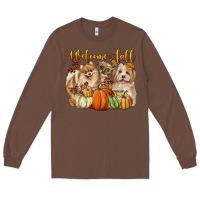 Chestnut welcome fall with dogs Long Sleeve Tee - LillyAllenDesigns