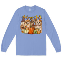 Colony Blue welcome fall with dogs Long Sleeve Tee - LillyAllenDesigns