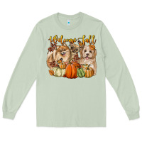 Matcha welcome fall with dogs Long Sleeve Tee - LillyAllenDesigns