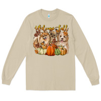 Mushroom welcome fall with dogs Long Sleeve Tee - LillyAllenDesigns