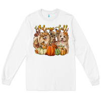 White welcome fall with dogs Long Sleeve Tee - LillyAllenDesigns