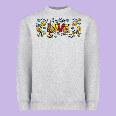 For The Love Of The Game Softball Heavyweight Sweatshirt Designed By Jasminsmagicworld