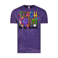 Cloud Purple teach them to be kind Vintage Tee - NancyCooperArtShop