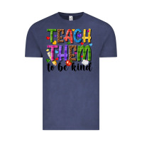 Vintage Denim teach them to be kind Vintage Tee - NancyCooperArtShop