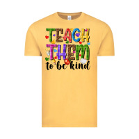 Vintage Mustard teach them to be kind Vintage Tee - NancyCooperArtShop