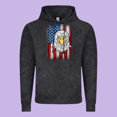 American Flag Eagle Vintage Hoodie Designed By Maliassmallbusiness