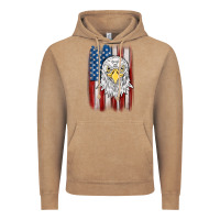 Vintage Coffee American flag eagle Vintage Hoodie - MaliasSmallBusiness