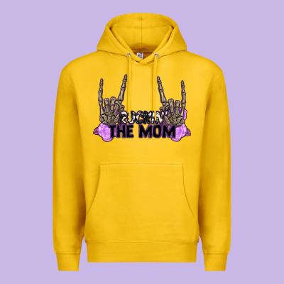 Rockin' The Mom Premium Hoodie Designed By Cowgirlartshop