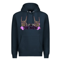 Navy Rockin' the Mom Premium Hoodie - CowGirlArtShop