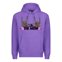 Purple Rockin' the Mom Premium Hoodie - CowGirlArtShop