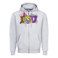 Heather Grey Mardi Gras ICU Nurse Zipper Hoodie - HowdyJamesFarm