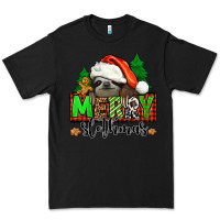 Black merry slothmas Premium Tee - Jasminsmagicworld