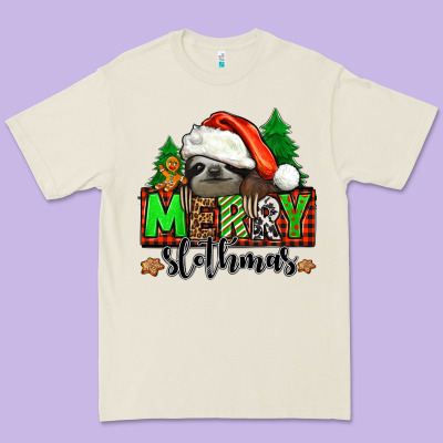 Merry Slothmas Premium Tee Designed By Jasminsmagicworld