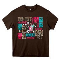 Chocolate Brown dentist Heavy Core Tee - AdoDesignShop