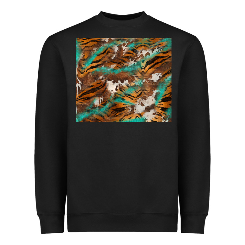 Tiger Cowhide Tumbler Heavyweight Sweatshirt by BarkalooDesign | Teevron