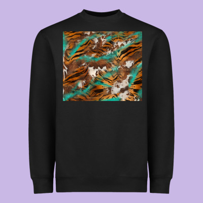 Tiger Cowhide Tumbler Heavyweight Sweatshirt Designed By Barkaloodesign