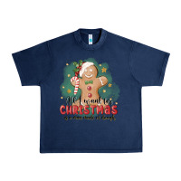 Navy Christmas dough Urban Heavy Tee - MaliasSmallBusiness