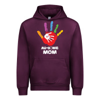 Mauve Wine LIL Autism Mom Urban Hoodie - CowhideDigitalArt