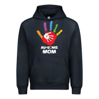 Navy LIL Autism Mom Urban Hoodie - CowhideDigitalArt
