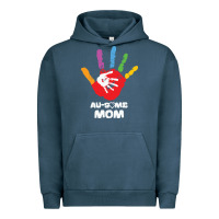 Pigment Midnight Navy LIL Autism Mom Urban Hoodie - CowhideDigitalArt