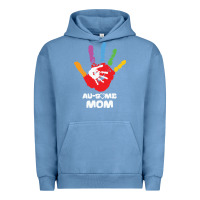 Pigment Pebble Blue LIL Autism Mom Urban Hoodie - CowhideDigitalArt