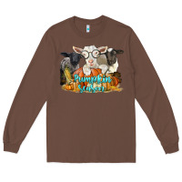 Chestnut pumpkin season with baby sheeps and goat Long Sleeve Tee - LillyAllenDesigns
