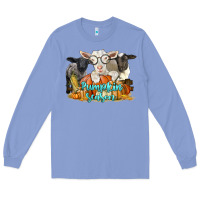 Colony Blue pumpkin season with baby sheeps and goat Long Sleeve Tee - LillyAllenDesigns