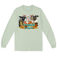 Matcha pumpkin season with baby sheeps and goat Long Sleeve Tee - LillyAllenDesigns