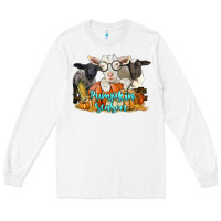 White pumpkin season with baby sheeps and goat Long Sleeve Tee - LillyAllenDesigns