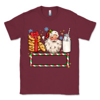 Burgundy christmas santa custom name Classic Tee - MaliasSmallBusiness