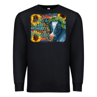 Black Cow Serape Just a Little Moody Premium Sweatshirt - CowCowDesign