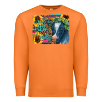 Carrot Cow Serape Just a Little Moody Premium Sweatshirt - CowCowDesign