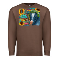 Chestnut Cow Serape Just a Little Moody Premium Sweatshirt - CowCowDesign