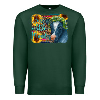 Sports Green Cow Serape Just a Little Moody Premium Sweatshirt - CowCowDesign