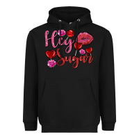 Black hey sugar with lips and candies olivia Heavyweight Hoodie - OliviaCreatesArt