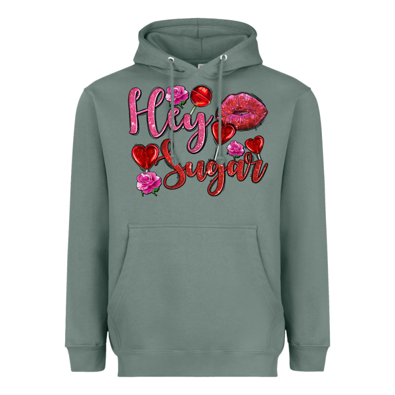 Hey Sugar With Lips And Candies Olivia Heavyweight Hoodie by OliviaCreatesArt | Teevron
