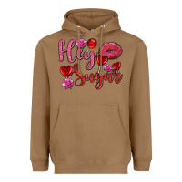 Toasted Coconut hey sugar with lips and candies olivia Heavyweight Hoodie - OliviaCreatesArt