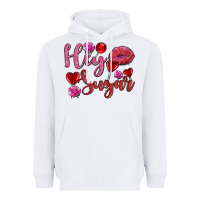 White hey sugar with lips and candies olivia Heavyweight Hoodie - OliviaCreatesArt