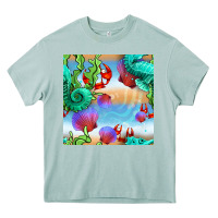 Arona seahorse and beach Heavy Core Tee - BundleAndBundleShop