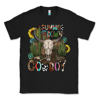 Black summer down cowboy Classic Tee - CowhideDigitalArt