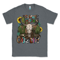 Charcoal Heather summer down cowboy Classic Tee - CowhideDigitalArt