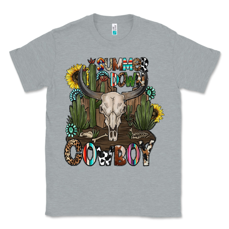 Summer Down Cowboy Classic Tee by CowhideDigitalArt | Teevron