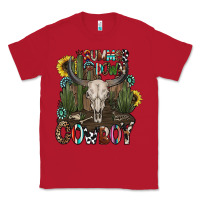 Red summer down cowboy Classic Tee - CowhideDigitalArt