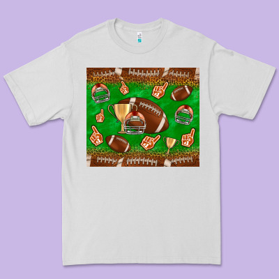 Football Leopard Premium Tee Designed By Nancycooperartshop